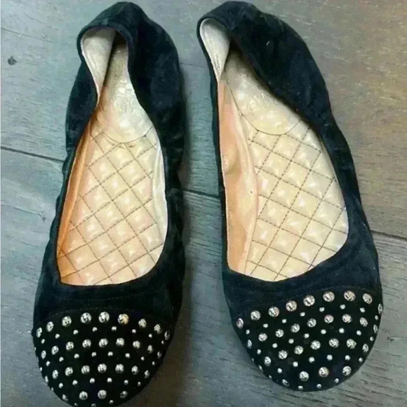 Vince Camuto | Studded Black Suede Ballet Flats | Size: 10 - Picture 2 of 4